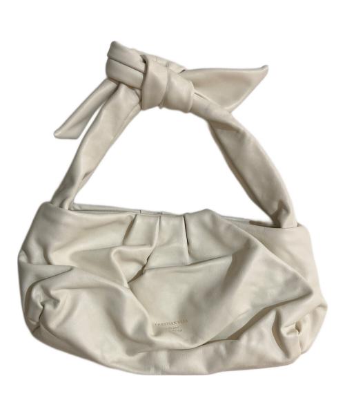 CHRISTIAN VILLA（クリスチャンヴィラ）CHRISTIAN VILLA (クリスチャンヴィラ) カーフレザーギャザーバッグ ホワイト 未使用品の古着・服飾アイテム