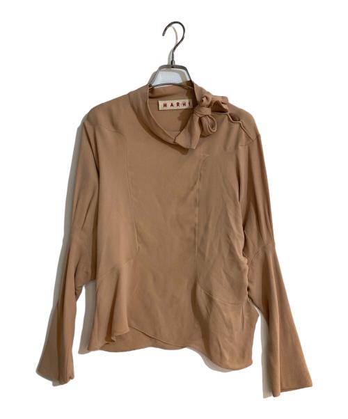 MARNI（マルニ）MARNI (マルニ) ボウタイブラウス ピンク サイズ:42の古着・服飾アイテム
