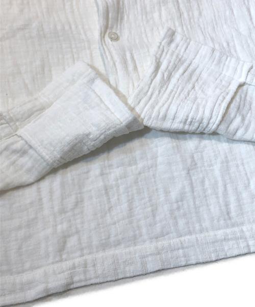 Saturdays NYC（サタデーズ ニューヨーク）Saturdays NYC (サタデーズ ニューヨーク) 刺繍オープンカラーシャツ ベージュ サイズ:不明の古着・服飾アイテム