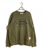 SUPREME×WTAPSシュプリーム×ダブルタップス）の古着「CREWNECKクルーネック」｜グリーン