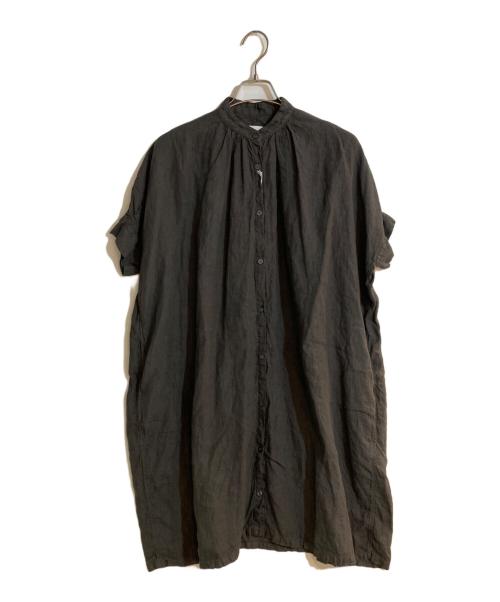 Honnete（オネット）Honnete (オネット) ハーフスリーブノーカラーワンピース オリーブ サイズ:不明 未使用品の古着・服飾アイテム