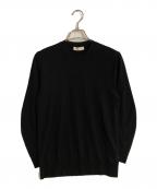 BOTTEGA VENETAボッテガベネタ）の古着「ワンポイントロゴハイゲージニット」｜ブラック