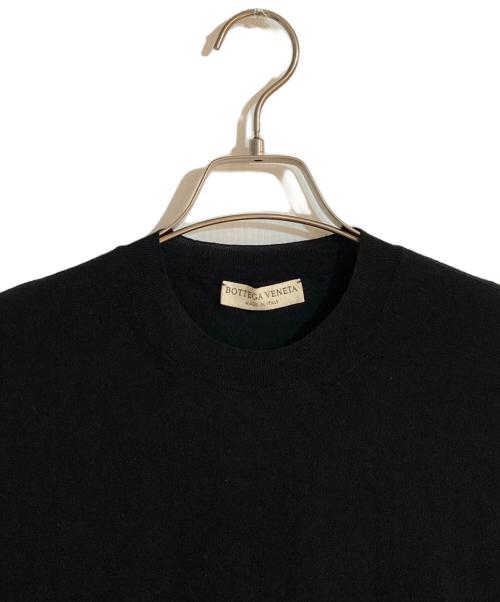 BOTTEGA VENETA（ボッテガベネタ）BOTTEGA VENETA (ボッテガベネタ) ワンポイントロゴハイゲージニット ブラック サイズ:46の古着・服飾アイテム