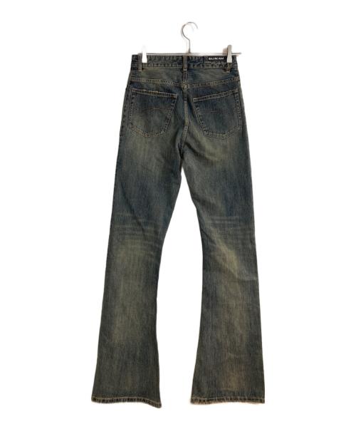 BALENCIAGA（バレンシアガ）BALENCIAGA (バレンシアガ) Mid-Waisted Bootcut Jeans ブルー サイズ:XSの古着・服飾アイテム