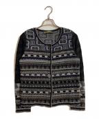 M.&KYOKOエムアンドキョウコ）の古着「ジャガードニットカーディガン」｜グレー