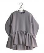 TSURU by MARIKO OIKAWAツルバイマリコオイカワ）の古着「Kirill/ペプラムスウェットトップス」｜パープル