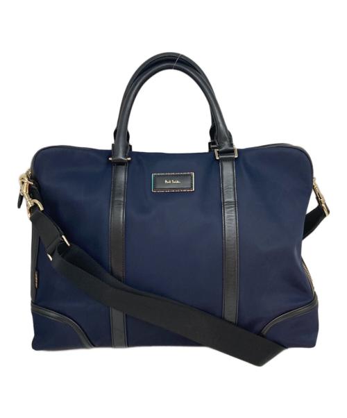 PAUL SMITH（ポールスミス）Paul Smith (ポールスミス) マルチストライプ ビジネスバッグ ネイビーの古着・服飾アイテム