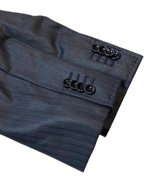 DOLCE & GABBANA（ドルチェ＆ガッバーナ）DOLCE & GABBANA (ドルチェ＆ガッバーナ) シャドーストライプ柄セットアップスーツ ブラック サイズ:44の古着・服飾アイテム