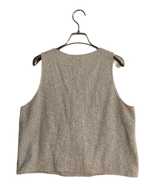 CHANEL（シャネル）CHANEL (シャネル) ツイードベストスカートセットアップ グレー サイズ:４2の古着・服飾アイテム