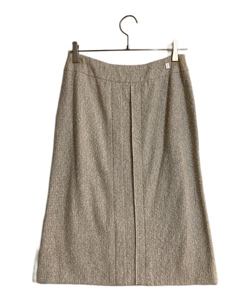 CHANEL（シャネル）CHANEL (シャネル) ツイードベストスカートセットアップ グレー サイズ:４2の古着・服飾アイテム