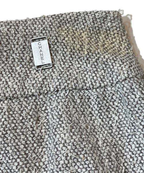 CHANEL（シャネル）CHANEL (シャネル) ツイードベストスカートセットアップ グレー サイズ:４2の古着・服飾アイテム