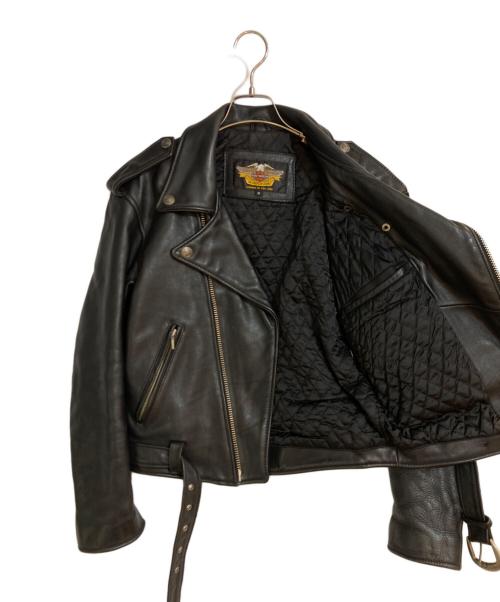 HARLEY-DAVIDSON（ハーレーダビッドソン）HARLEY-DAVIDSON (ハーレーダビッドソン) ダブルライダースジャケット ブラック サイズ:Sの古着・服飾アイテム