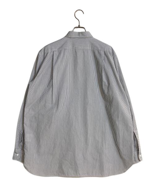 nanamica（ナナミカ）nanamica (ナナミカ) Regular Collar Stripe Wind Shirt ホワイト サイズ:Mの古着・服飾アイテム