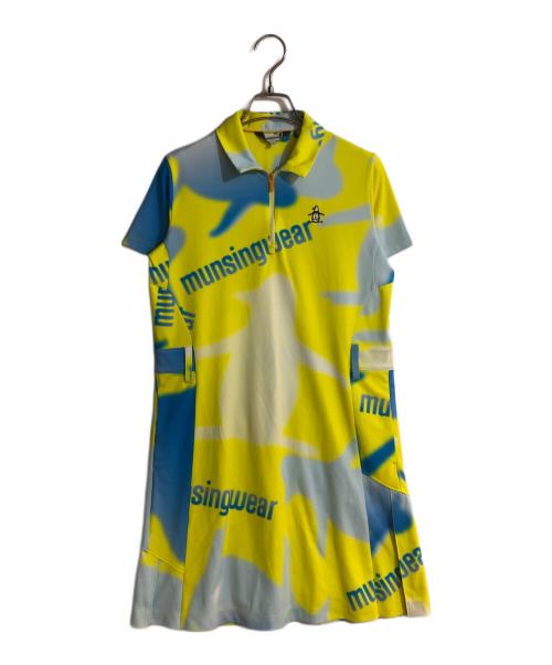 MUNSING WEAR（マンシングウェア）MUNSING WEAR (マンシングウェア) ハーフジップワンピース レディース UV イエロー サイズ:Mの古着・服飾アイテム