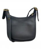 COACHコーチ）の古着「レザーショルダーバッグ」｜ネイビー