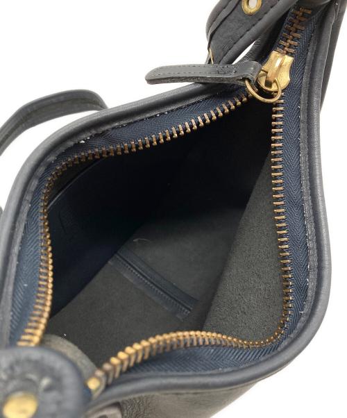 COACH（コーチ）COACH (コーチ) レザーショルダーバッグ ネイビーの古着・服飾アイテム