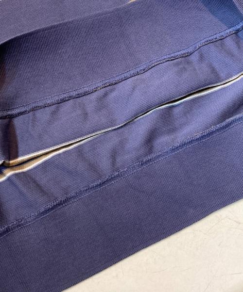 PWA（プア）PWA (プア) SHAVED KANOKO BD V-NECKシェーブドカノコボーダーブイネック ネイビー サイズ:Lの古着・服飾アイテム