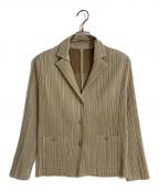 PLEATS PLEASEプリーツプリーズ）の古着「プリーツ加工ジャケット」｜ベージュ