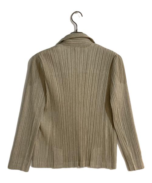 PLEATS PLEASE（プリーツプリーズ）PLEATS PLEASE (プリーツプリーズ) プリーツ加工ジャケット ベージュ サイズ:3の古着・服飾アイテム
