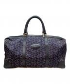 CELINEセリーヌ）の古着「Cマカダム柄ミニボストンバッグ」｜ネイビー