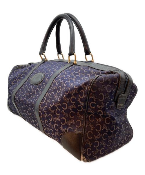 CELINE（セリーヌ）CELINE (セリーヌ) Cマカダム柄ミニボストンバッグ ネイビーの古着・服飾アイテム