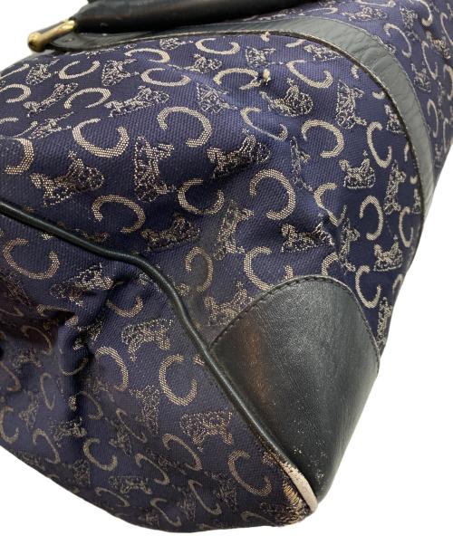 CELINE（セリーヌ）CELINE (セリーヌ) Cマカダム柄ミニボストンバッグ ネイビーの古着・服飾アイテム