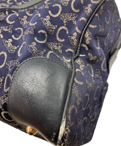 CELINE（セリーヌ）CELINE (セリーヌ) Cマカダム柄ミニボストンバッグ ネイビーの古着・服飾アイテム