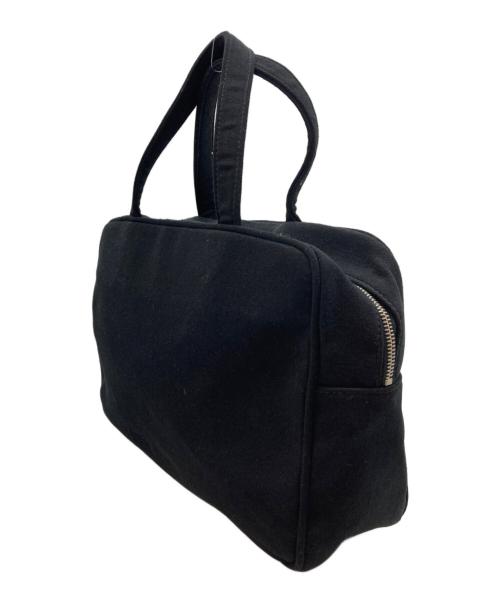 MIU MIU（ミュウミュウ）MIU MIU (ミュウミュウ) キャンバスハンドバッグ ブラックの古着・服飾アイテム