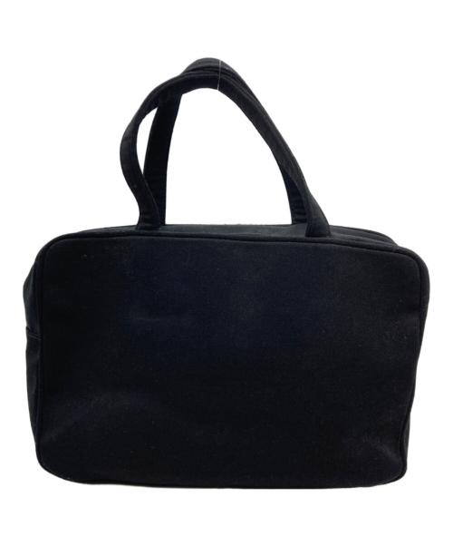 MIU MIU（ミュウミュウ）MIU MIU (ミュウミュウ) キャンバスハンドバッグ ブラックの古着・服飾アイテム