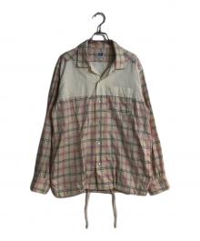 AiE（エーアイイー）の古着「チェックシャツジャケット」｜ピンク