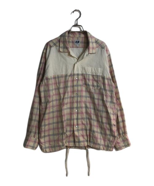 AiE（エーアイイー）AiE (エーアイイー) チェックシャツジャケット ピンク サイズ:Sの古着・服飾アイテム