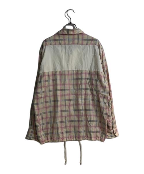 AiE（エーアイイー）AiE (エーアイイー) チェックシャツジャケット ピンク サイズ:Sの古着・服飾アイテム