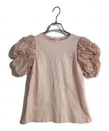 CELFORD（セルフォード）の古着「シャーリングスリーブカットソープルオーバー」｜ピンク