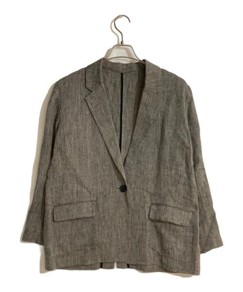 Spick and Span（スピックアンドスパン）Spick and Span (スピックアンドスパン) リネンエアリージャケット グレー サイズ:34の古着・服飾アイテム