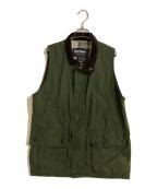 Barbourバブアー）の古着「Westmorland ノンワックス ベスト／ウェストモーランド」｜グリーン