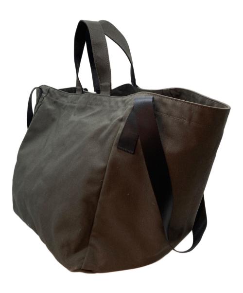 BAL（バル）BAL (バル) Speakeasy (スピークイージー) PARAFFIN SQUARE 2WAY TOTE グリーンの古着・服飾アイテム