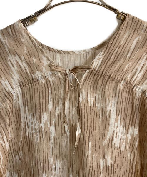 DOUX archives（ドゥアルシーヴ）DOUX archives (ドゥアルシーヴ) キカストライプドロストワンピース ブラウン サイズ:FREE 未使用品の古着・服飾アイテム