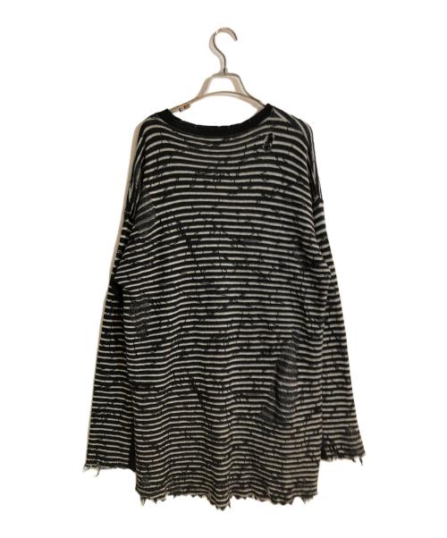 FACCIES（ファッチーズ）FACCIES (ファッチーズ) 14gg jacquard Border ブラック サイズ:Lの古着・服飾アイテム