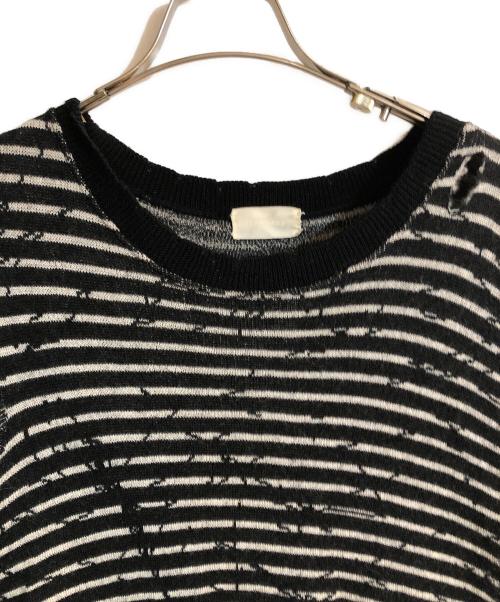 FACCIES（ファッチーズ）FACCIES (ファッチーズ) 14gg jacquard Border ブラック サイズ:Lの古着・服飾アイテム