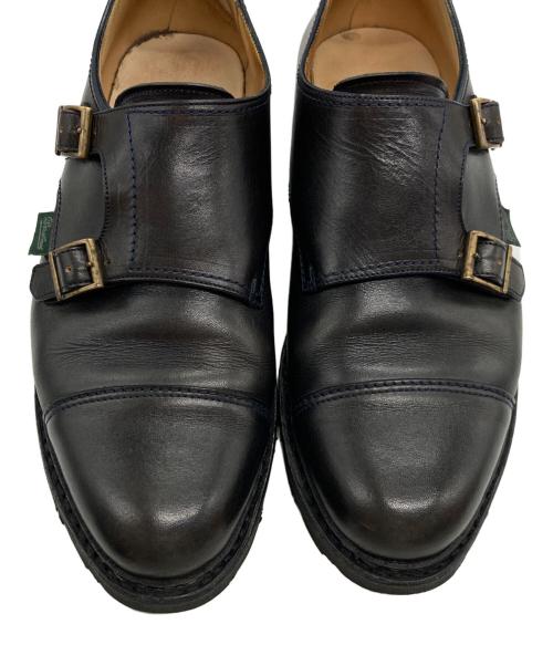 PARABOOT（パラブーツ）PARABOOT (パラブーツ) ウィリアム ダブルモンク ストラップシューズ ブラック サイズ:7の古着・服飾アイテム