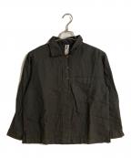 MHLエムエイチエル）の古着「リネンシャツジャケット」｜グリーン
