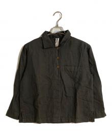 MHL（エムエイチエル）の古着「リネンシャツジャケット」｜グリーン