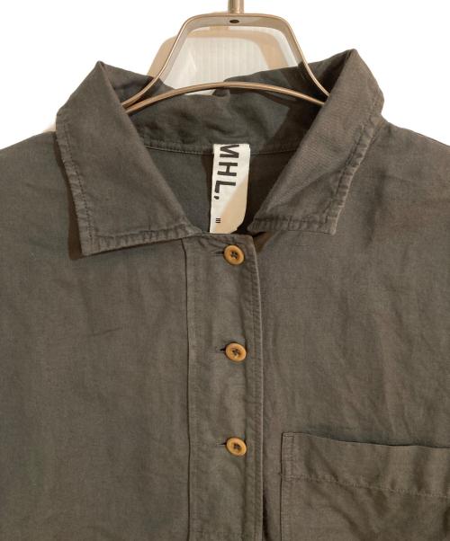 MHL（エムエイチエル）MHL (エムエイチエル) リネンシャツジャケット グリーン サイズ:3の古着・服飾アイテム