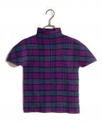 me ISSEY MIYAKEミーイッセイ ミヤケ）の古着「プリーツカットソー」｜パープル