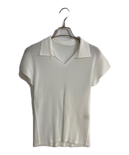 PLEATS PLEASE（プリーツプリーズ）PLEATS PLEASE (プリーツプリーズ) プリーツポロシャツ ホワイト サイズ:不明の古着・服飾アイテム