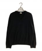 CELINEセリーヌ）の古着「カシミヤVネックニット」｜ブラック