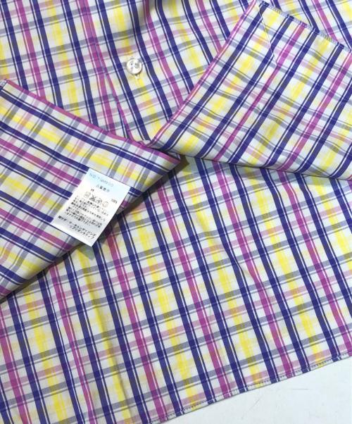 Kamakura Shirts（カマクラシャツ）Kamakura Shirts (カマクラシャツ) THOMAS MASON (トーマスメイソン) チェックシャツ イエロー×パープル サイズ:15 1/2-35 1/2 未使用品の古着・服飾アイテム