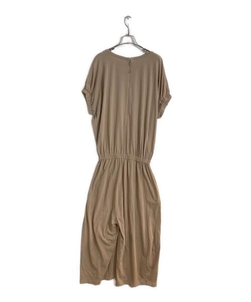 kelen（ケレン）kelen (ケレン) コットンジャージーギャザースリーブオールインワン ベージュ サイズ:FREEの古着・服飾アイテム