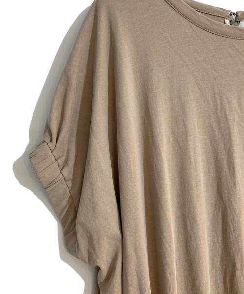 kelen（ケレン）kelen (ケレン) コットンジャージーギャザースリーブオールインワン ベージュ サイズ:FREEの古着・服飾アイテム