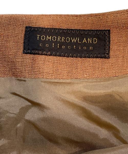 TOMORROW LAND collection（トゥモローランドコレクション）TOMORROW LAND collection (トゥモローランドコレクション) メランジリネン セミマーメイドスカート ブラウン サイズ:S 未使用品の古着・服飾アイテム